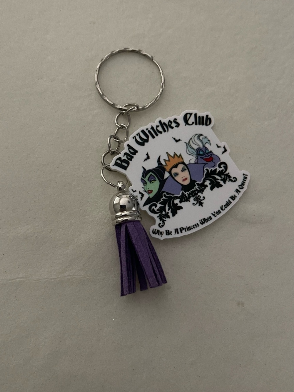 Bad Witches Club Purple Tassel Keychain -  Accessories